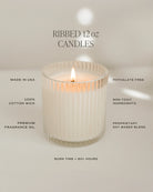 Sweet Water Decor Ribbed Candle Cashmere Vanilla
