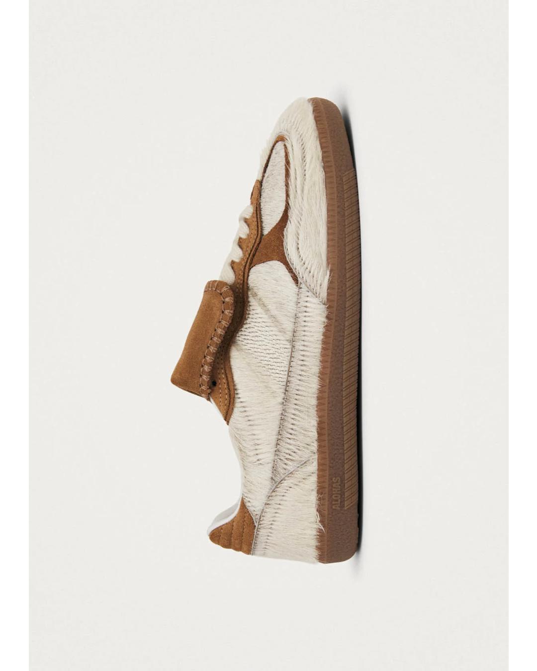 tan and beige sneakers
