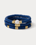 The Seville Pearl Bracelet Set | Navy