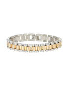 two toned bracelet with silver and gold