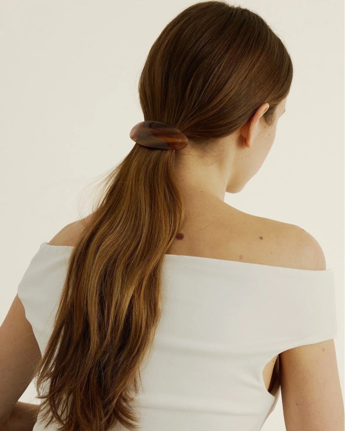 brown ponytail barrette