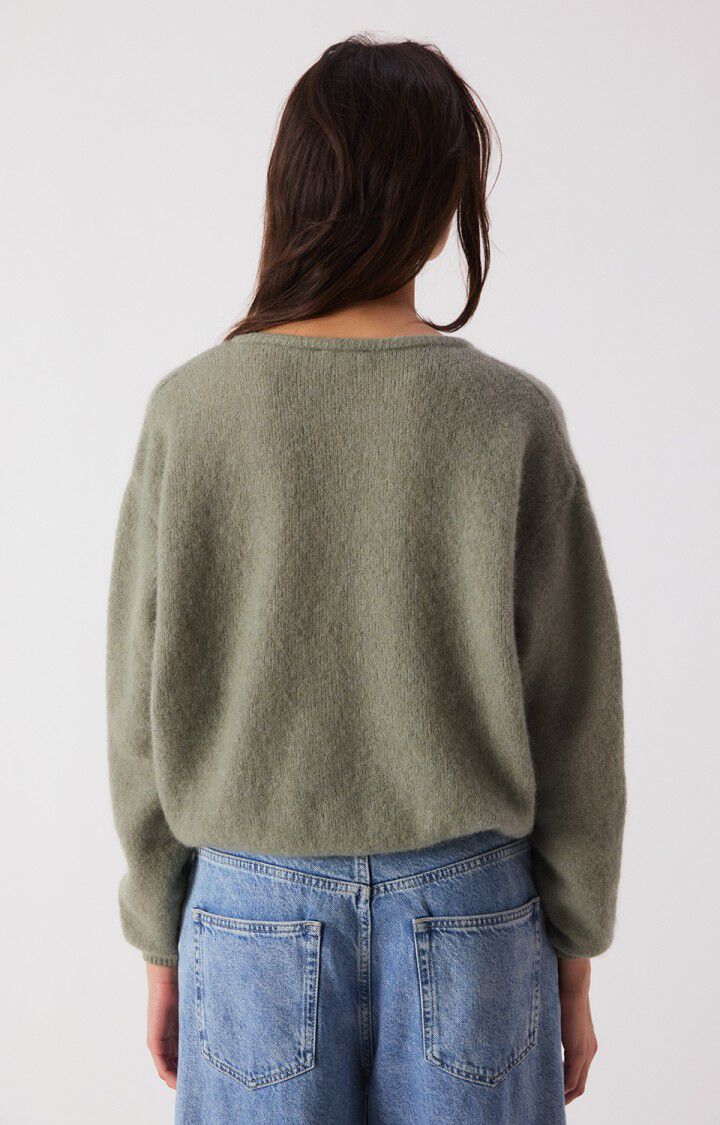 green button cardigan