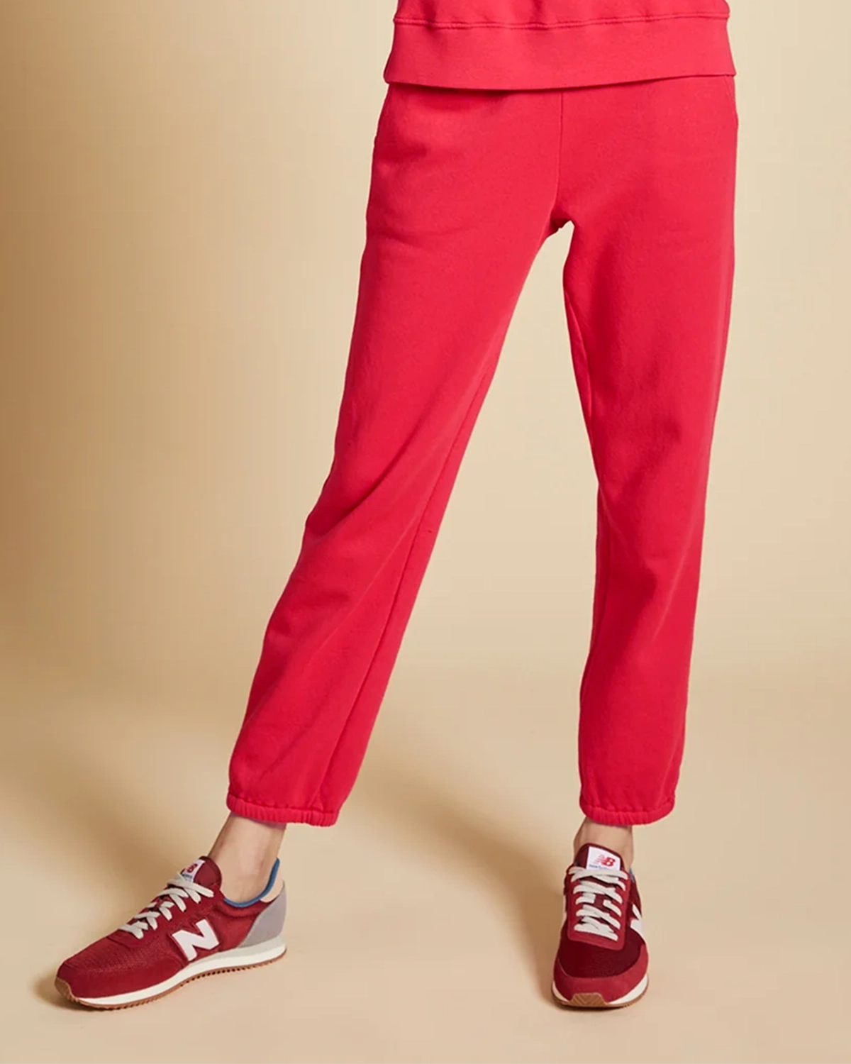 Velvet Organic Cotton Zuma Sweatpants in Ruby