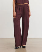 Velvet Rhetta Satin Pants in Wildberry