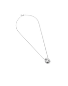 silver necklace with large silver pendant 