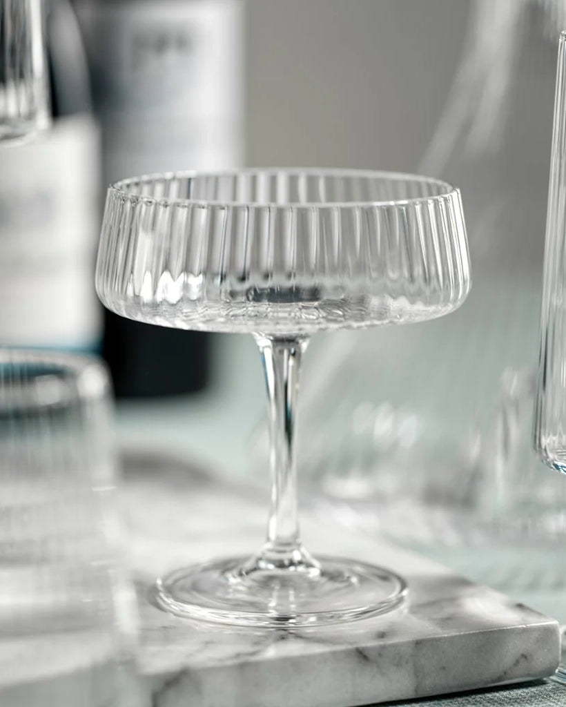 Zadox Bandol Textured Fluted Martini Glass