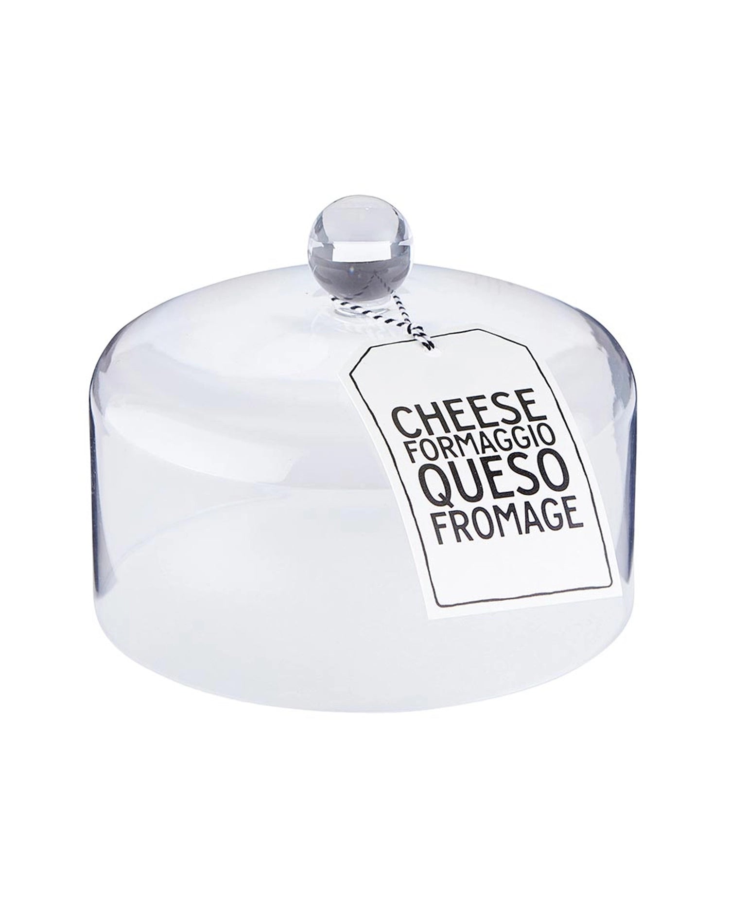 a small acrylic dome for cheese