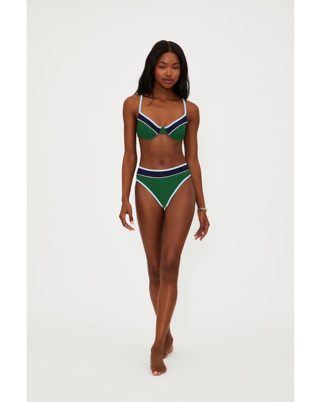 green underwire bikini top