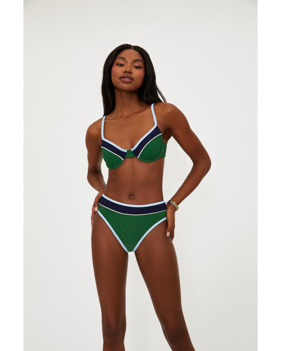green underwire bikini top