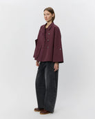 burgundy short jacket