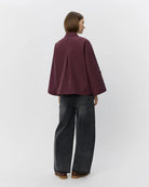 burgundy short jacket