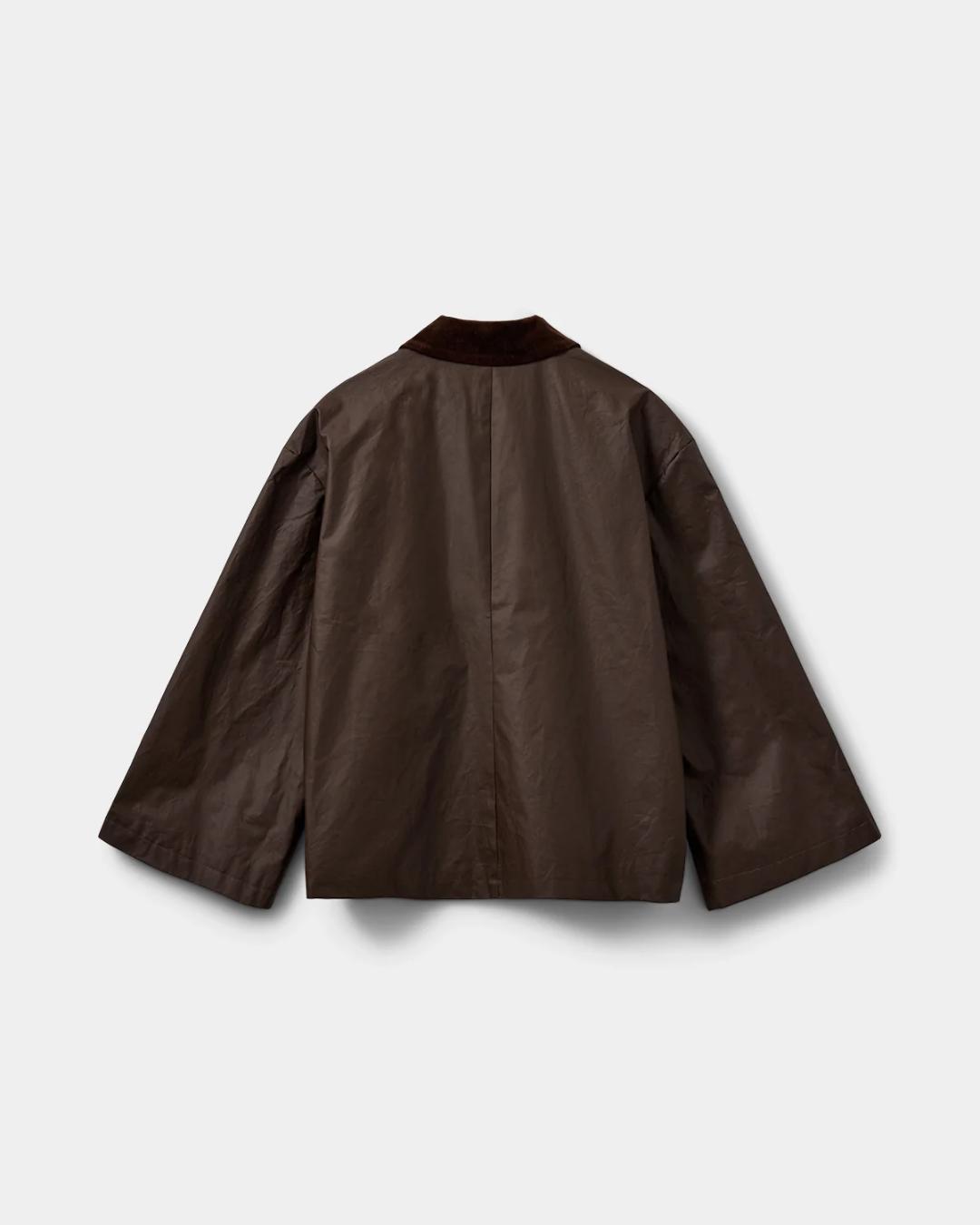 brown oversized wide arm jacket