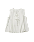 white tank top with pleats