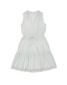 stiped mini dress in blue
