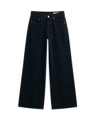 wide leg dark blue denimpant