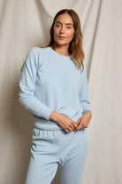 crewneck sweatshirt in light blue