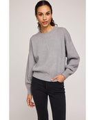 grey crewneck sweatshirt