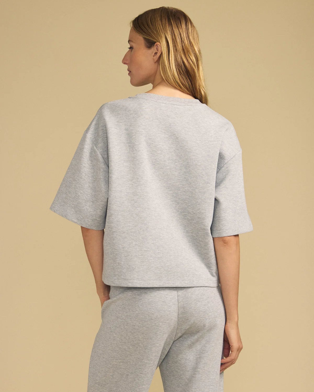 short sleeve grey sweatshirt