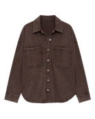dark  brown lounge button up shirt