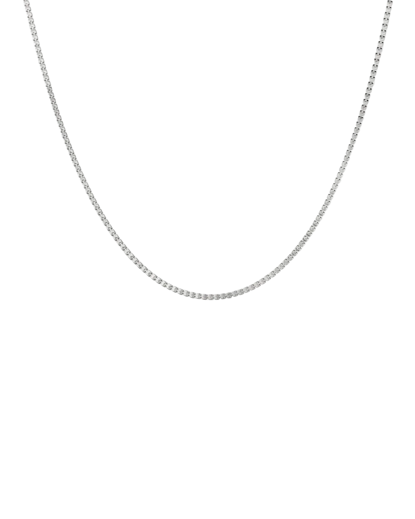 thin silver chain necklace