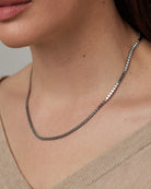 thin silver chain necklace