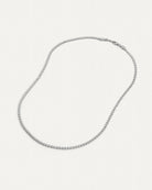 thin silver chain necklace