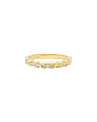 gold ring with diamond around the middle