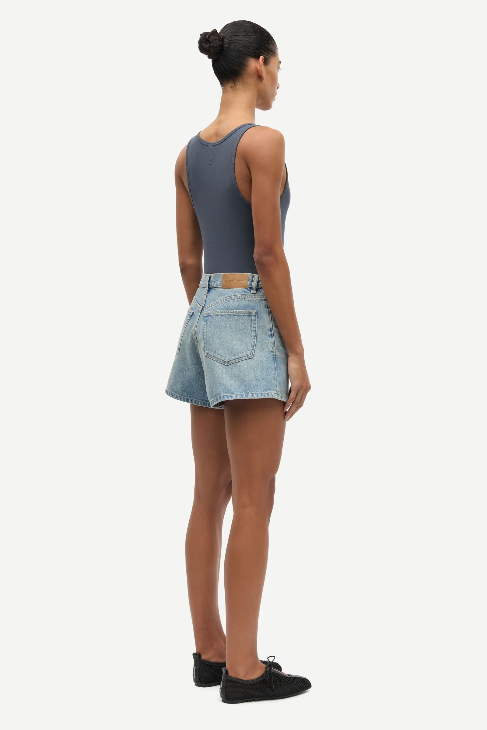  blue rib tank top