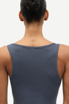 blue rib tank top