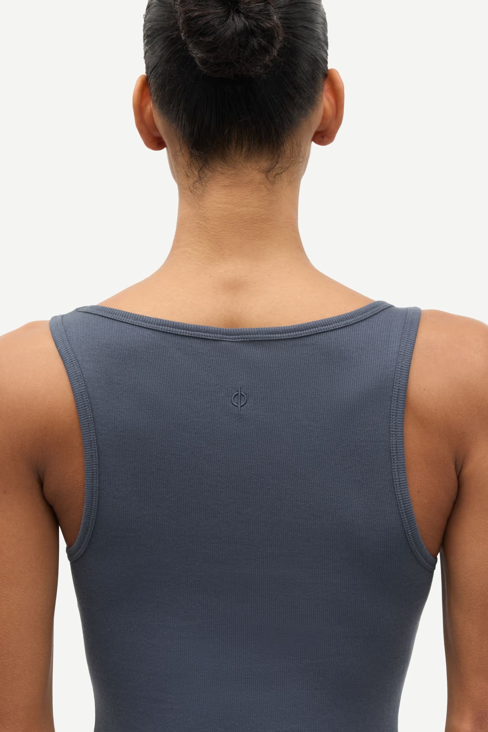 blue rib tank top