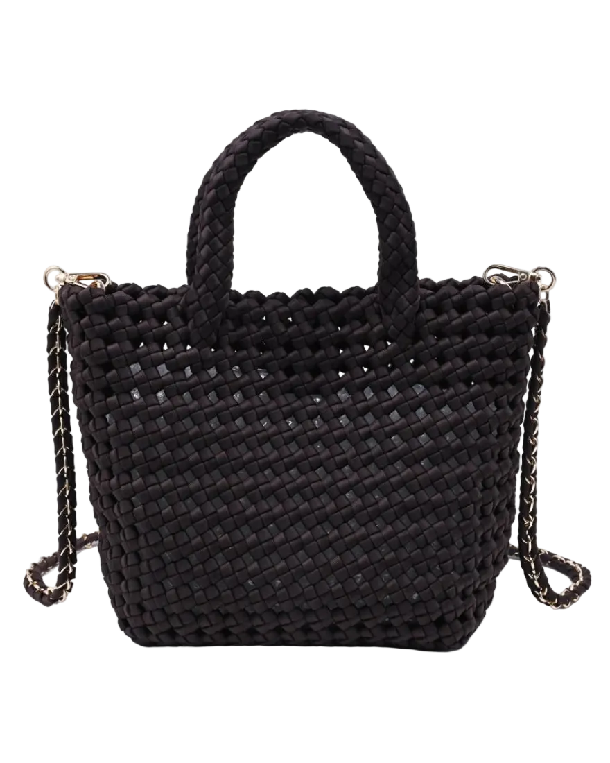 brown woven crossbody or handbag