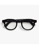 eyeglasses with a black lense