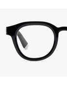 eyeglasses with a black lense