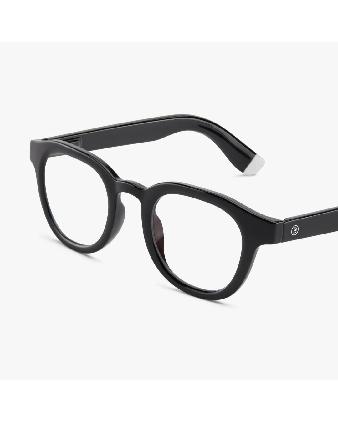 eyeglasses with a black lense