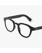 eyeglasses with a black lense