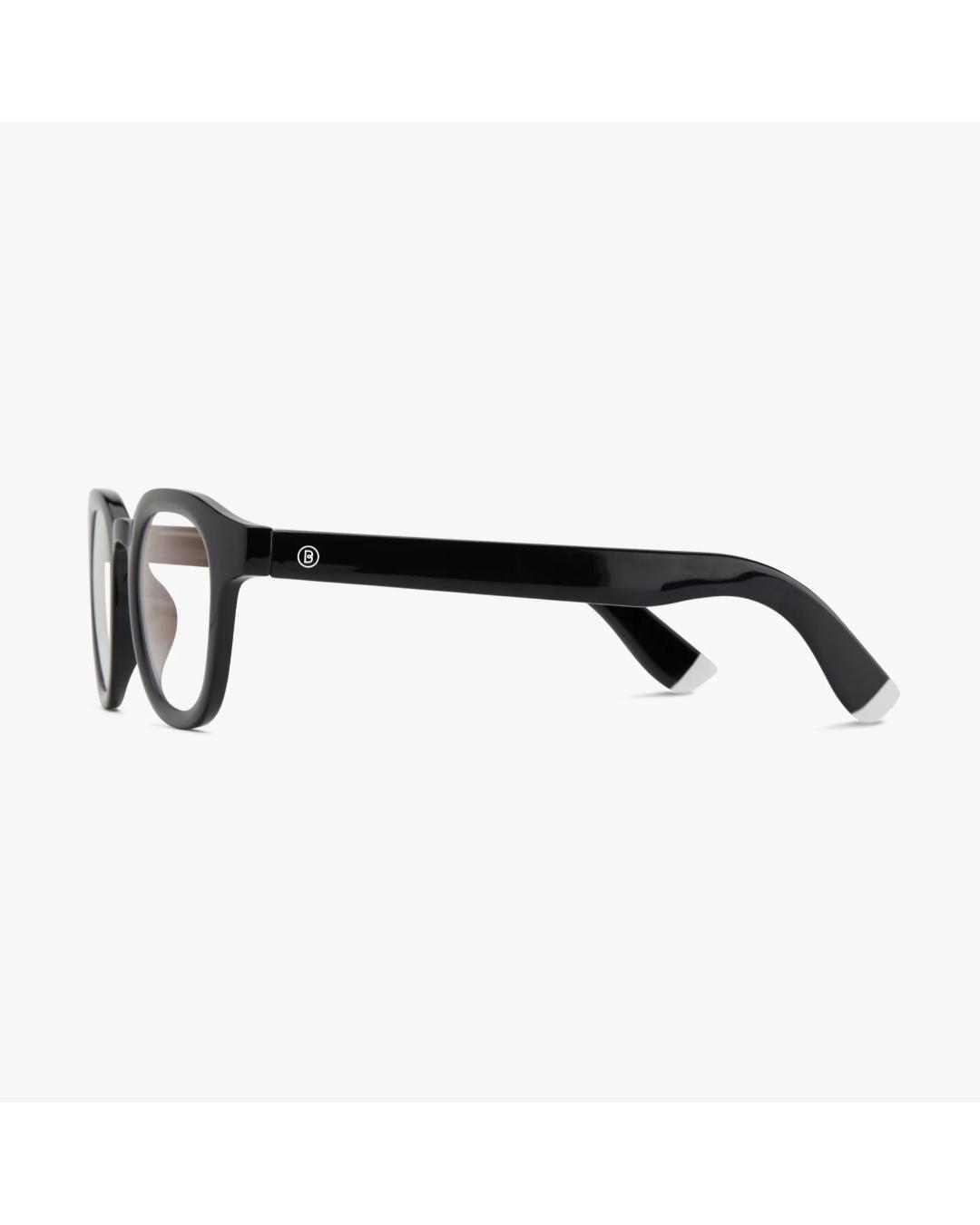 eyeglasses with a black lense
