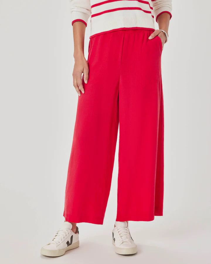 wide leg palazzo pant in red