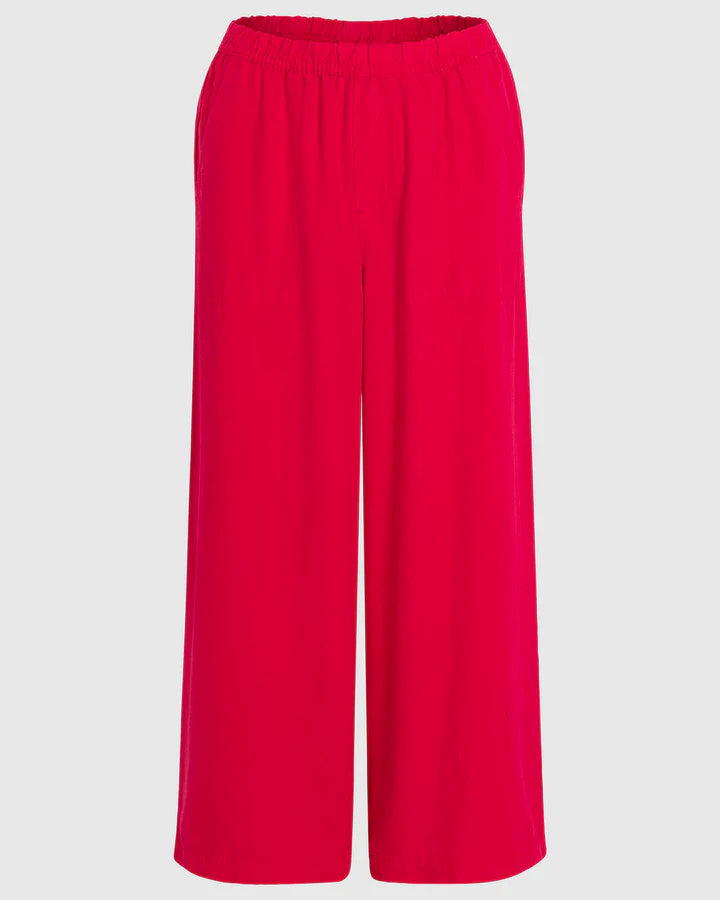 wide leg palazzo pant in red