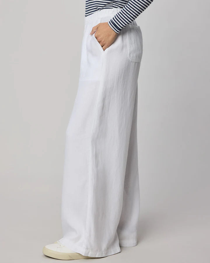 wide leg palazzo pant in white