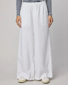 wide leg palazzo pant in white