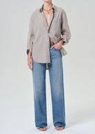 wide straight leg medium wash denim pants