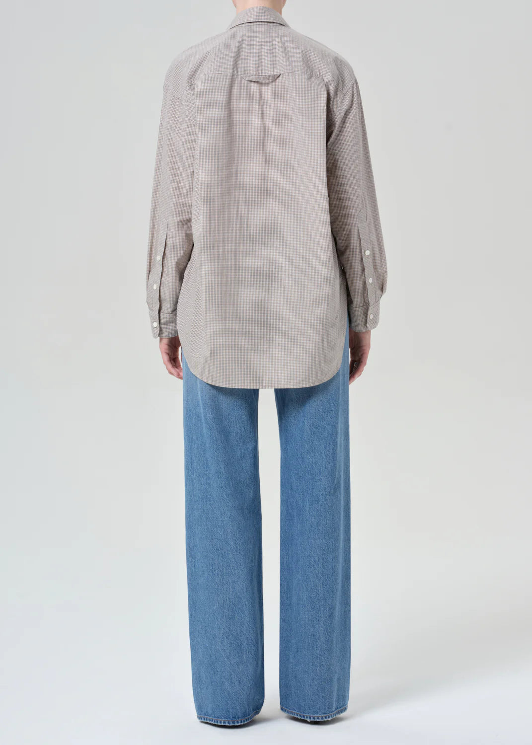 wide straight leg medium wash denim pants