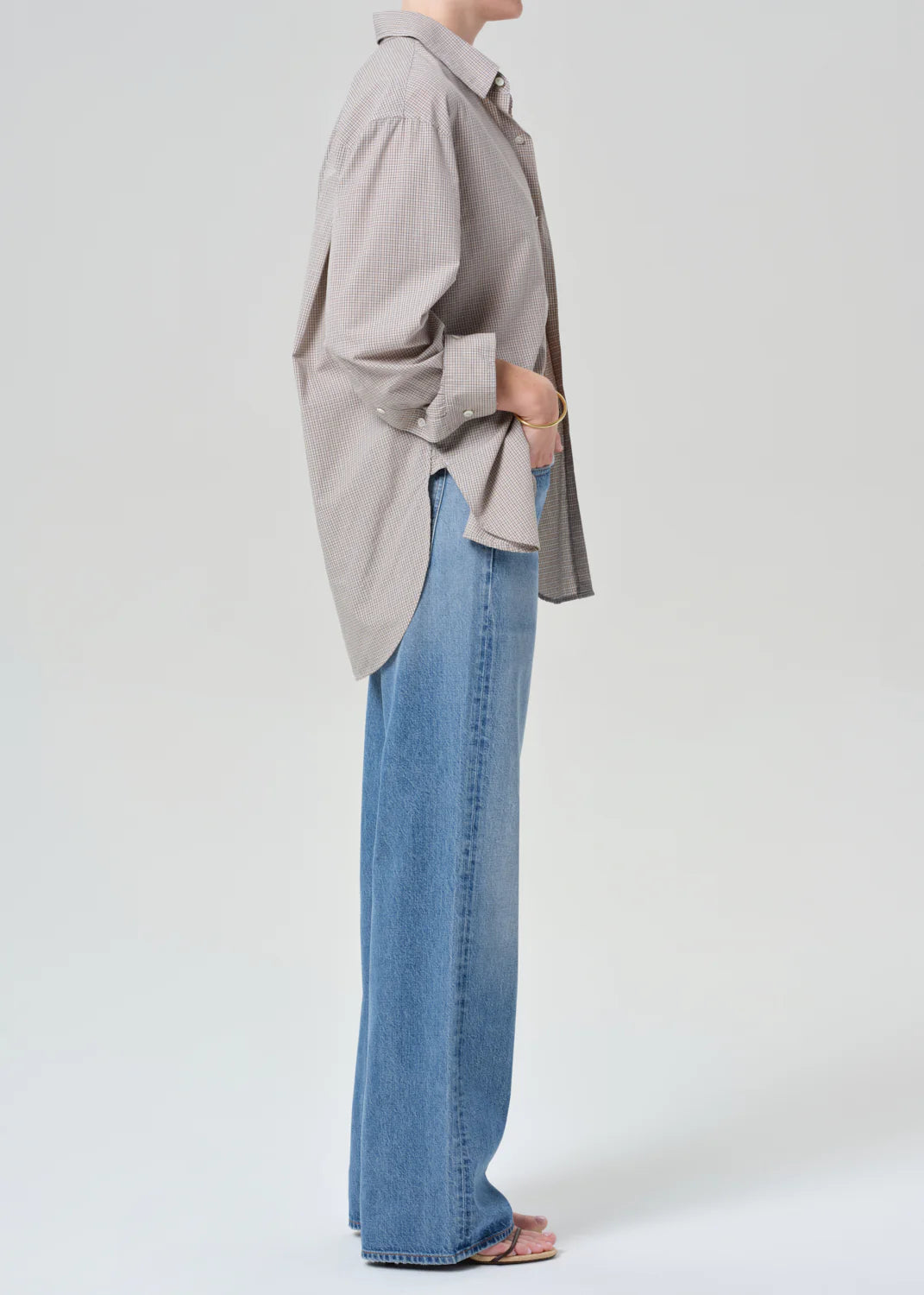 wide straight leg medium wash denim pants