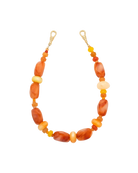 orange beaded phone wristlet 