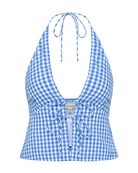 tank top in blue gingham