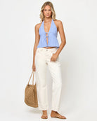 tank top in blue gingham