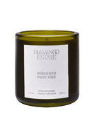 green glass candle
