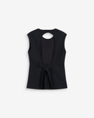 suiting top in navy and pinstripe