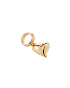 statement gold ring with a large heart dangling off