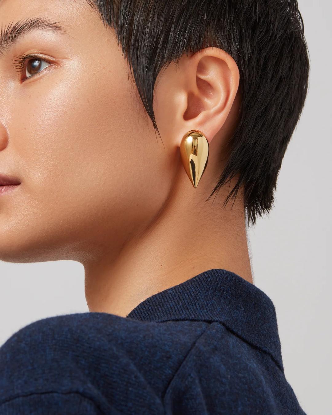 statement puff heart earrings